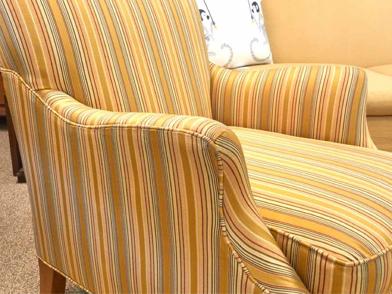 Pair of Sam Moore Striped Arm Chairs