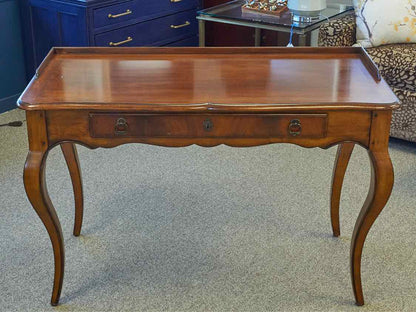 Drexel  Cherry Desk with Cabriole Legs with 1 Drop Down Drawer & Backsplash