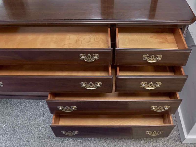 Ethan Allen Georgian Court Cherry Dresser & Mirror