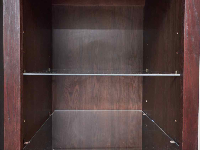 Riverside  Espresso Finish 2 Glass Shelf 2 Door Bookcase