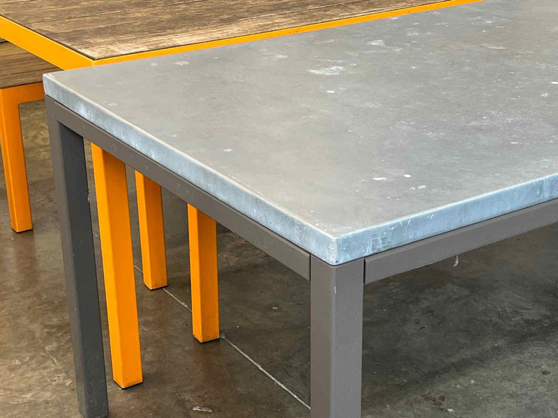 Zinc Top Patio Table