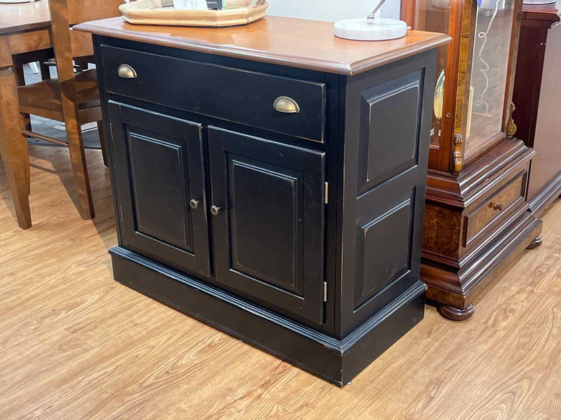 Black & Maple 2-Door Cabinet