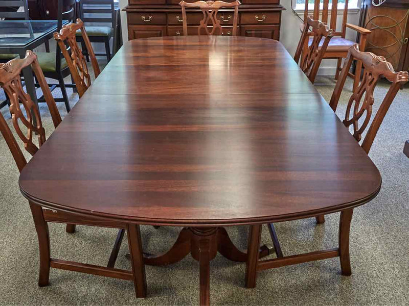 Crescent Furniture Table & Set of 6 Chairs