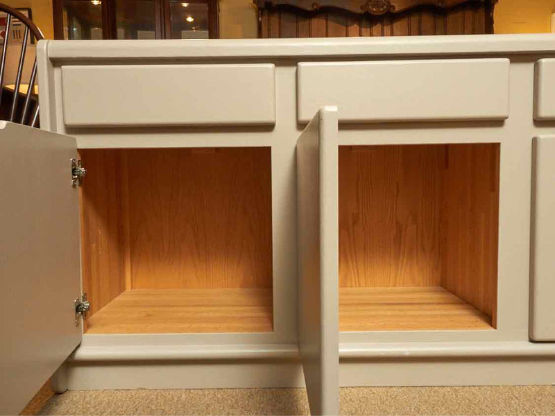 Modern Oak  Sideboard in Dove Grey Finish