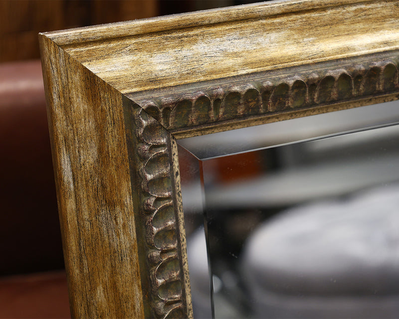 Beveled Mirror in Gold and Bronze Frame