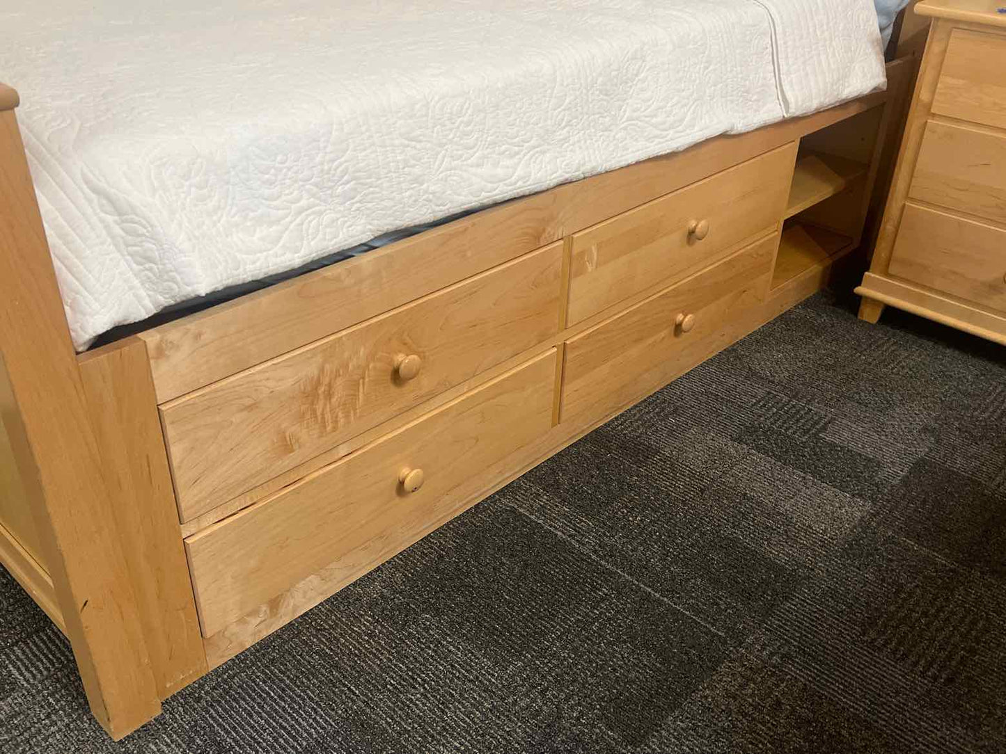 Stanley Young Twin Bed with Storage in Oak