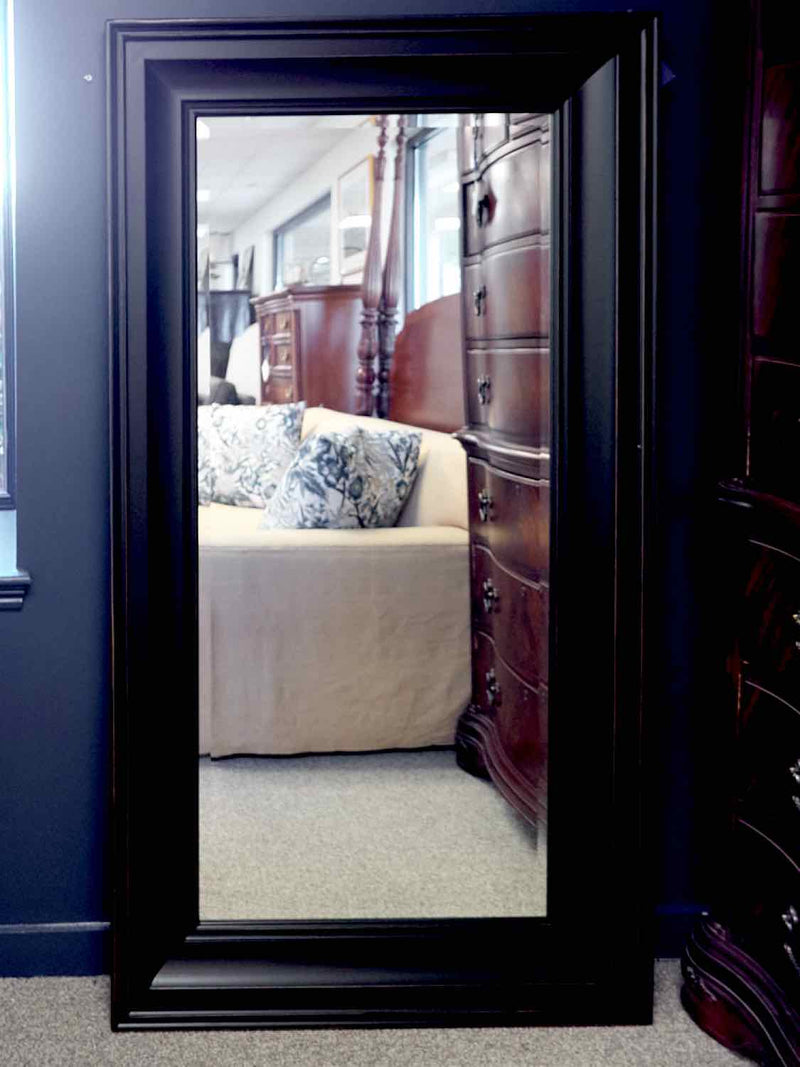 Rustic Black Framed Floor Mirror