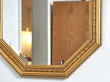 Octagon Shape Gilded Frame Beveled  Mirror