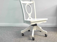 Pottery Barn Teen White Desk Chair on Wheels