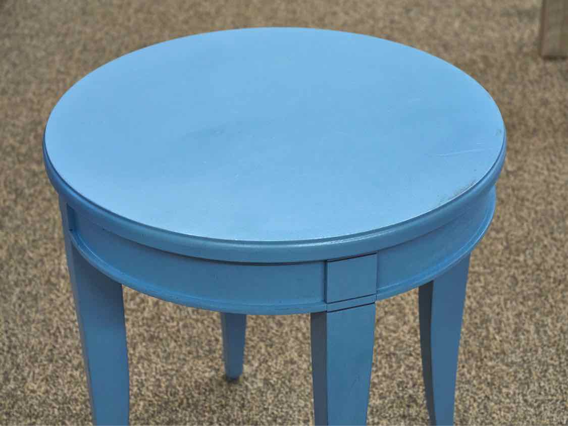 Pair of  Mahogany Side Table with French Blue Finish