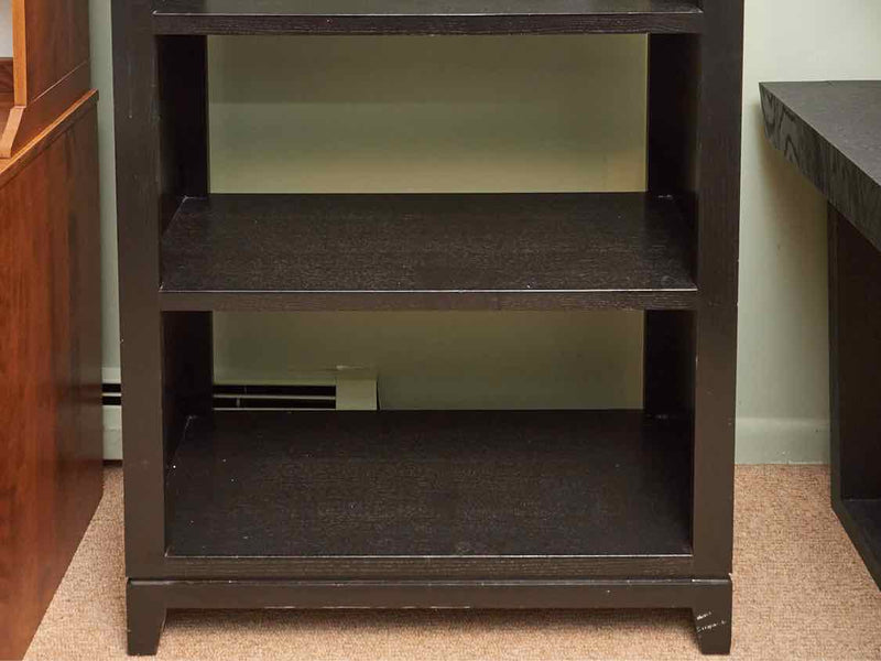 Black Open Bookcase with 4 Shelves