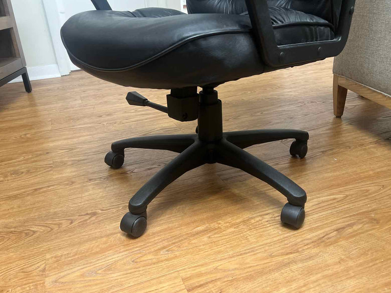 Black Faux Leather Office Chair