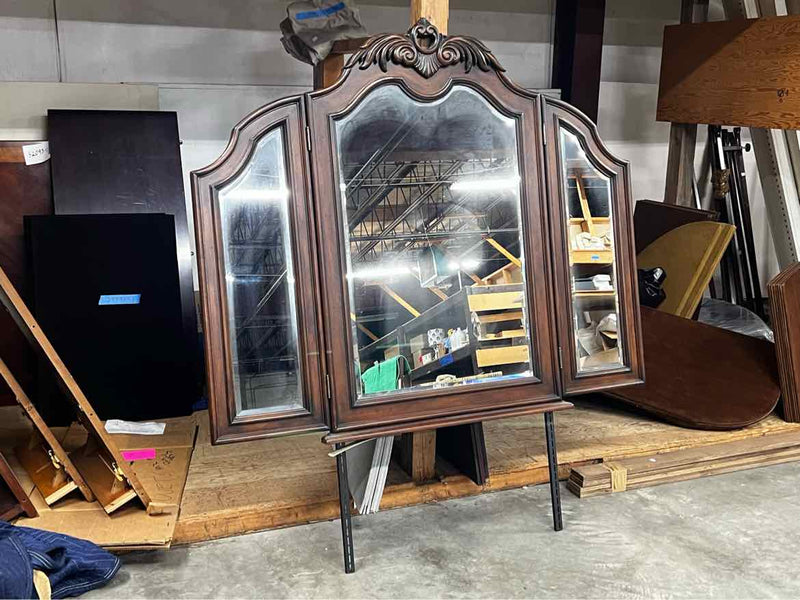 Inlaid Walnut Dresser & Mirror