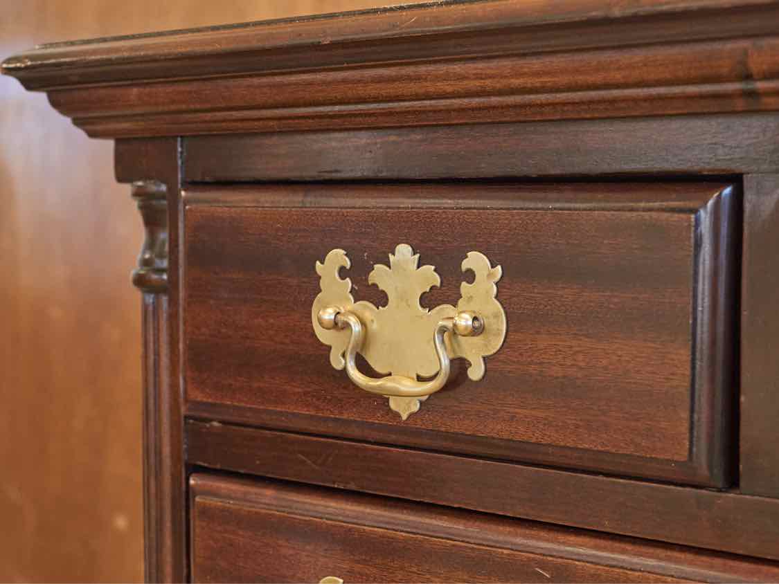 Mahogany Queen Anne 3 Over 3 Drawer Dresser