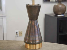 West Elm  Bronze Finish Table Lamp with Brass Base