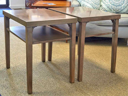 Pair of Sherrill Furniture Rub Through Fnish  Side Tables